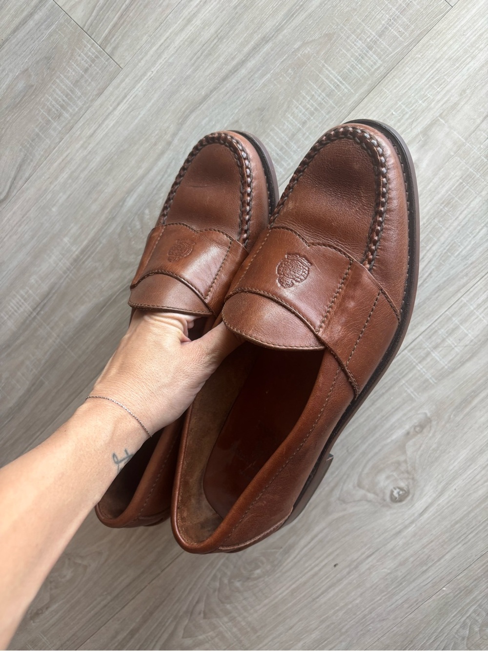 Polo by Ralph Lauren vintage Leather Men's Brown Leather Penny Loafers